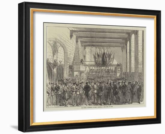 The English Volunteers at Ghent, Reception at the Hotel De Ville-Charles Robinson-Framed Giclee Print