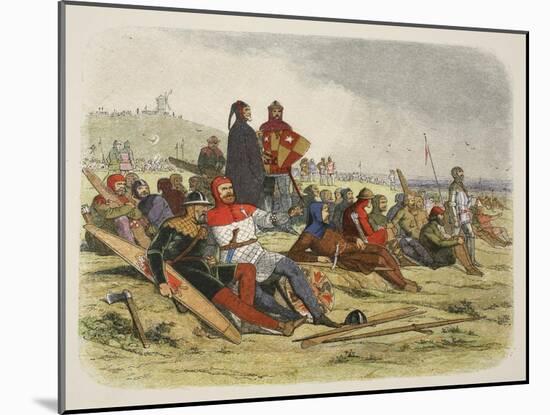 The English Wait for the French at Crécy-James William Edmund Doyle-Mounted Giclee Print