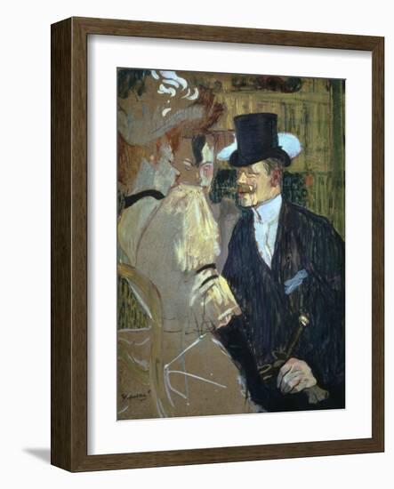 'The Englishman at the Moulin Rouge', 1892. Artist: Henri de Toulouse-Lautrec-Henri de Toulouse-Lautrec-Framed Giclee Print