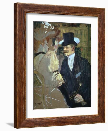 'The Englishman at the Moulin Rouge', 1892. Artist: Henri de Toulouse-Lautrec-Henri de Toulouse-Lautrec-Framed Giclee Print