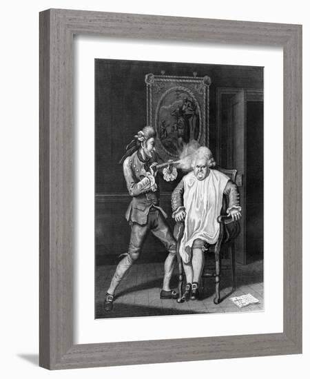 The Englishman in Paris, Lithograph by James Caldwell, 1770 (Litho)-John Collet-Framed Giclee Print