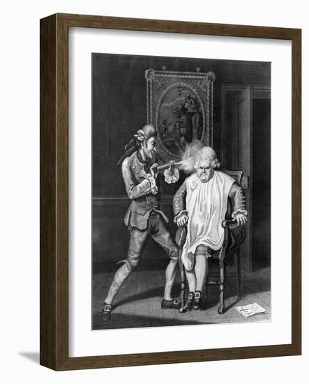 The Englishman in Paris, Lithograph by James Caldwell, 1770 (Litho)-John Collet-Framed Giclee Print