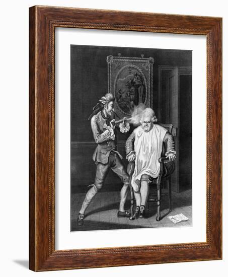 The Englishman in Paris, Lithograph by James Caldwell, 1770 (Litho)-John Collet-Framed Giclee Print