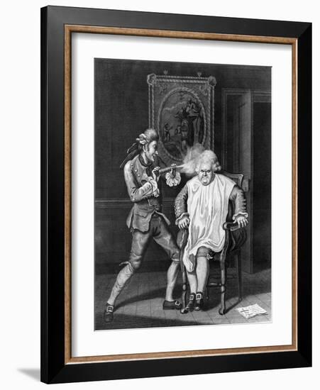 The Englishman in Paris, Lithograph by James Caldwell, 1770 (Litho)-John Collet-Framed Giclee Print