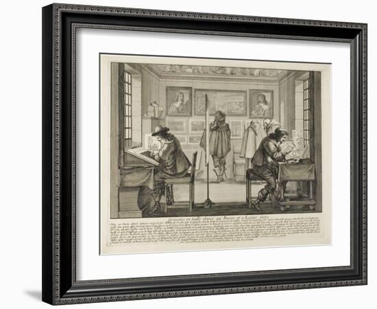 The Engraver and the Etcher, 1642-Abraham Bosse-Framed Giclee Print