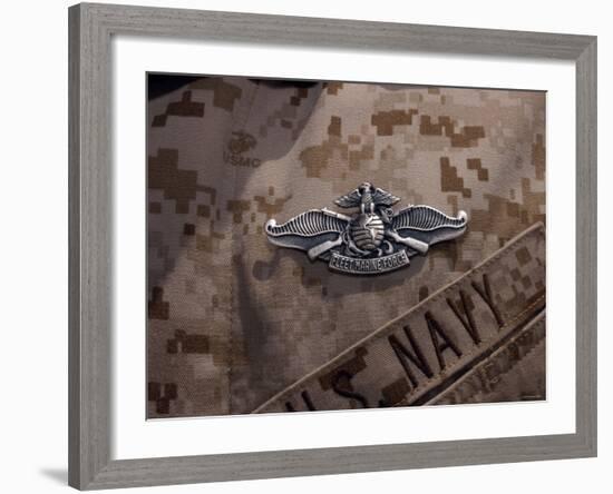 The Enlisted Fleet Marine Force Warfare Specialist Pin-Stocktrek Images-Framed Photographic Print