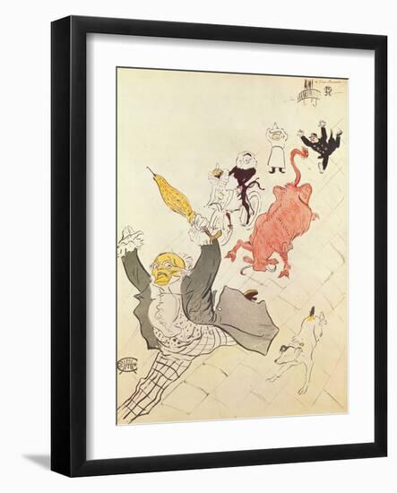 The Enraged Cow (Poster Dedicated to the Artist's Friend Simonet), 1896 (Colour Lithograph)-Henri de Toulouse-Lautrec-Framed Giclee Print