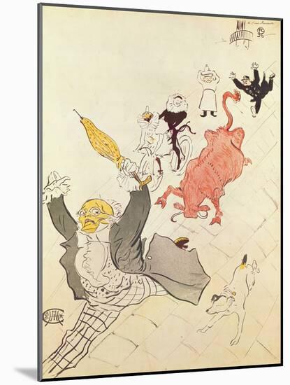 The Enraged Cow (Poster Dedicated to the Artist's Friend Simonet), 1896 (Colour Lithograph)-Henri de Toulouse-Lautrec-Mounted Giclee Print