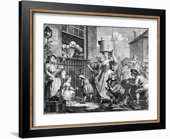 The Enraged Musician, 1741-William Hogarth-Framed Giclee Print