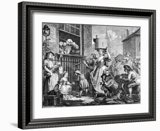 The Enraged Musician, 1741-William Hogarth-Framed Giclee Print