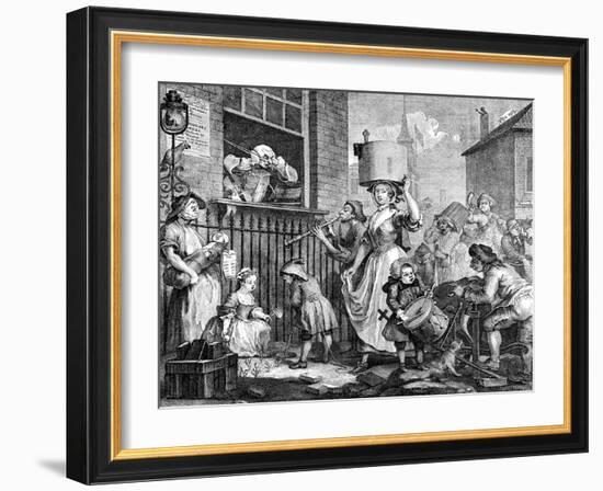 The Enraged Musician, 1741-William Hogarth-Framed Giclee Print