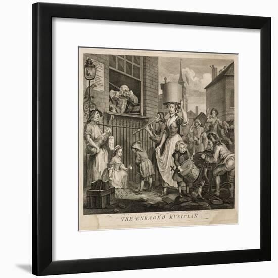 The Enraged Musician-William Hogarth-Framed Giclee Print