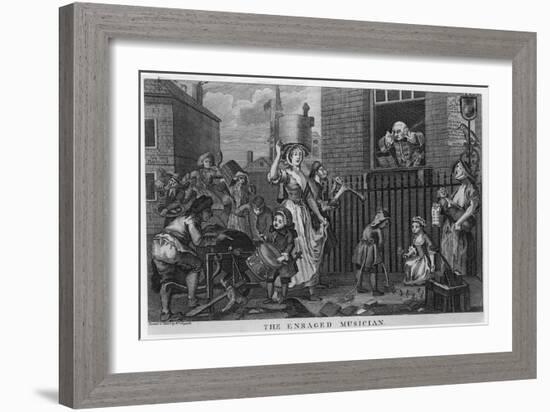 The Enraged Musician-William Hogarth-Framed Giclee Print