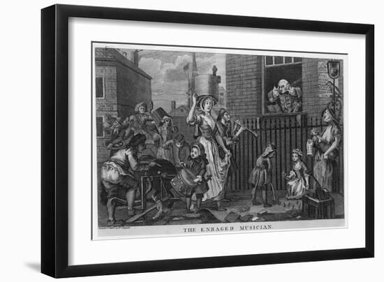 The Enraged Musician-William Hogarth-Framed Giclee Print