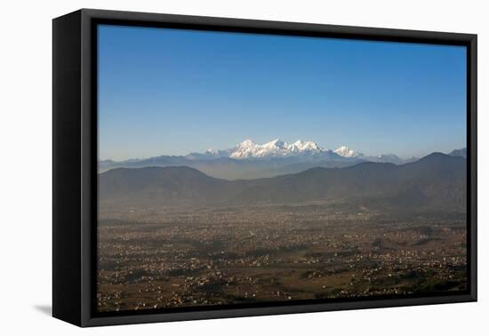 The Entire Kathmandu Valley and City with a Backdrop of the Himalayas, Nepal, Asia-Alex Treadway-Framed Premier Image Canvas