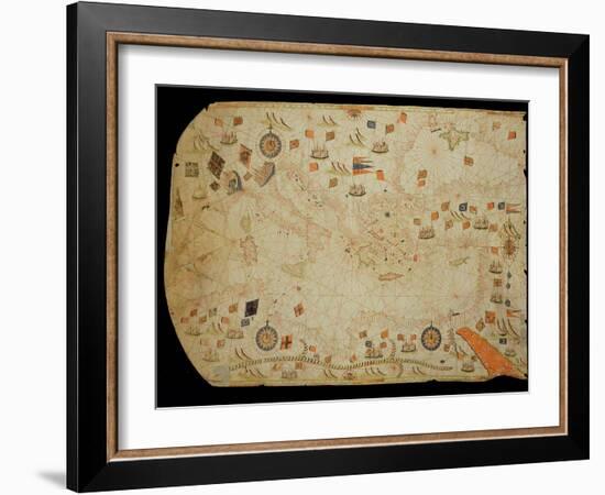 The Entire Mediterranean Basin, from a Nautical Chart-Calopodio da Candia-Framed Giclee Print