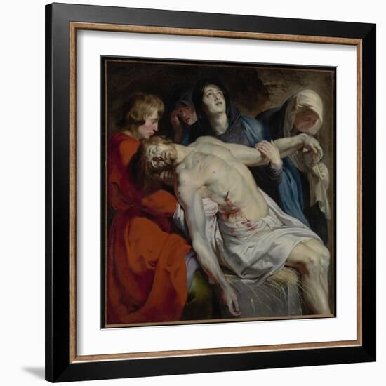 The Entombment, c.1612-Peter Paul Rubens-Framed Giclee Print