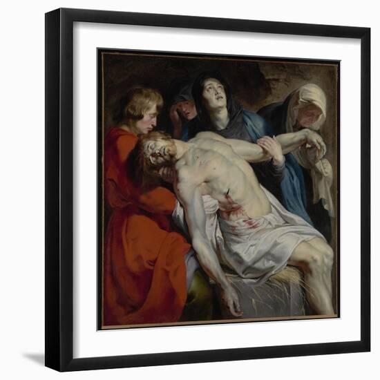 The Entombment, c.1612-Peter Paul Rubens-Framed Giclee Print