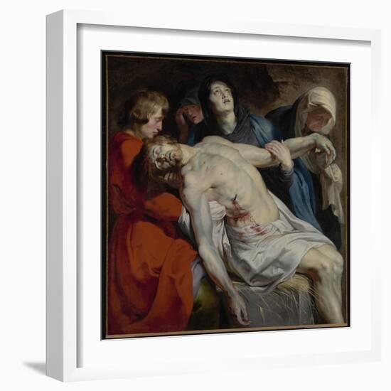 The Entombment, c.1612-Peter Paul Rubens-Framed Giclee Print