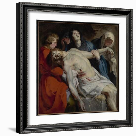 The Entombment, c.1612-Peter Paul Rubens-Framed Giclee Print