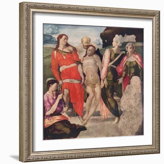 The Entombment, c1500, (1911)-Michelangelo Buonarroti-Framed Giclee Print