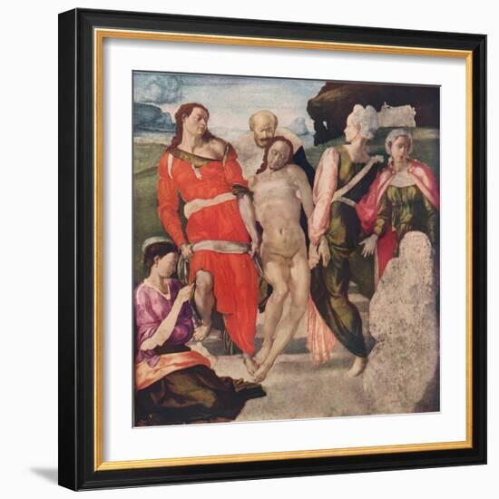 The Entombment, c1500, (1911)-Michelangelo Buonarroti-Framed Giclee Print