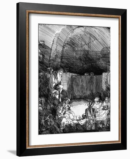 'The Entombment', C1654-Rembrandt van Rijn-Framed Giclee Print