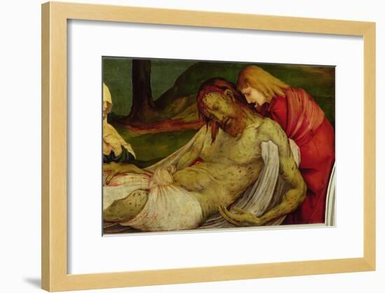 The Entombment from the Isenheim Altarpiece, circa 1512-16-Matthias Grünewald-Framed Giclee Print