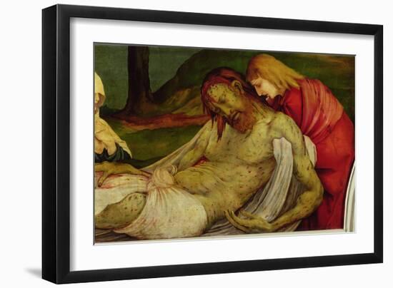 The Entombment from the Isenheim Altarpiece, circa 1512-16-Matthias Grünewald-Framed Giclee Print