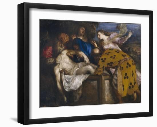 The Entombment of Christ, 1572-Titian (Tiziano Vecelli)-Framed Giclee Print