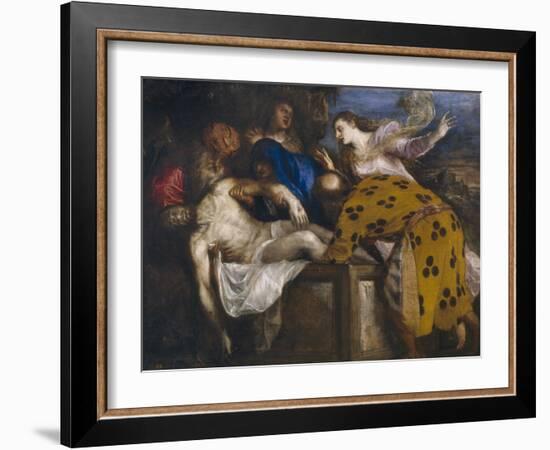 The Entombment of Christ, 1572-Titian (Tiziano Vecelli)-Framed Giclee Print