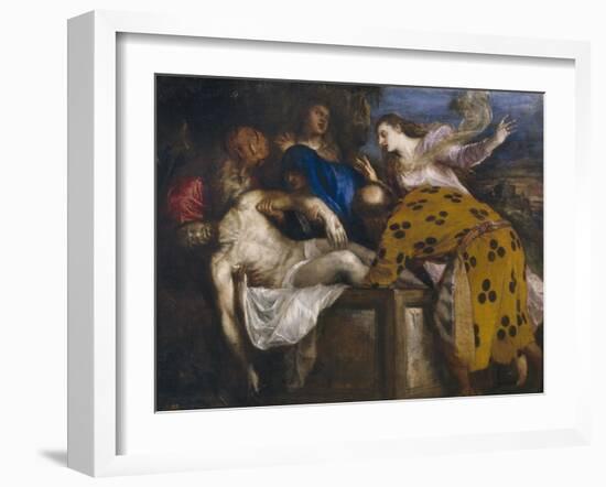 The Entombment of Christ, 1572-Titian (Tiziano Vecelli)-Framed Giclee Print