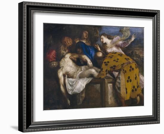 The Entombment of Christ, 1572-Titian (Tiziano Vecelli)-Framed Giclee Print