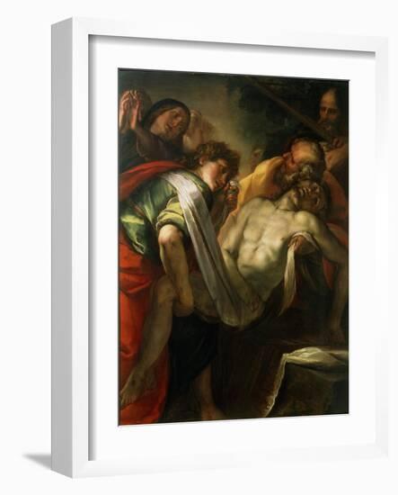 The Entombment of Christ, 1620S-Giulio Cesare Procaccini-Framed Giclee Print