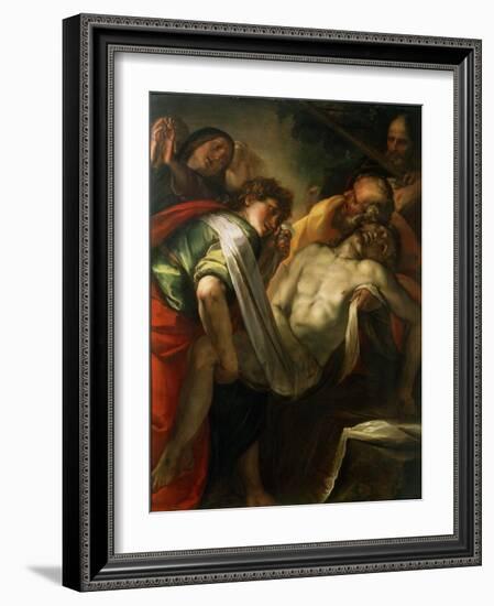 The Entombment of Christ, 1620S-Giulio Cesare Procaccini-Framed Giclee Print