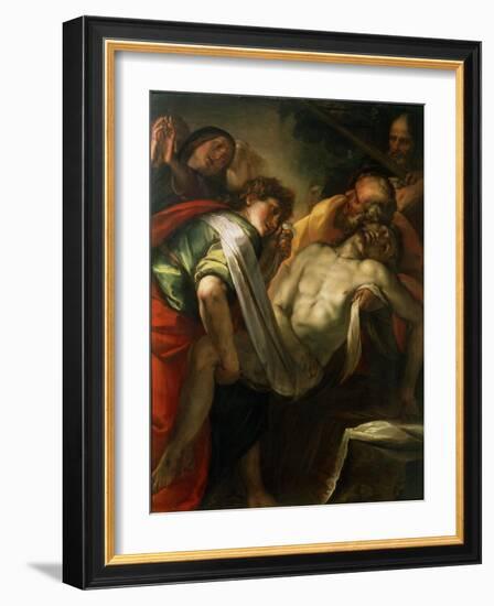 The Entombment of Christ, 1620S-Giulio Cesare Procaccini-Framed Giclee Print