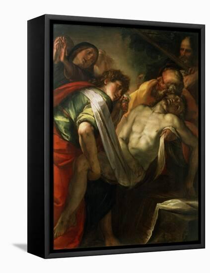 The Entombment of Christ, 1620S-Giulio Cesare Procaccini-Framed Premier Image Canvas