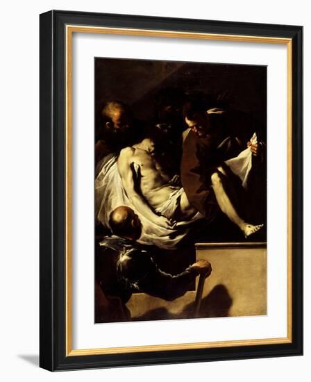 The Entombment of Christ, C.1659-60 (Oil on Canvas)-Luca Giordano-Framed Giclee Print