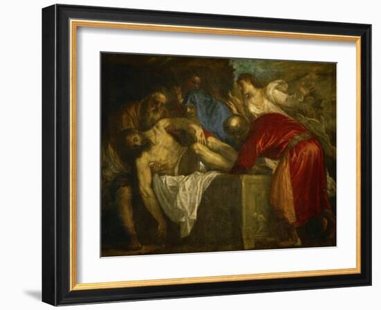 The Entombment of Christ, circa 1566-Titian (Tiziano Vecelli)-Framed Giclee Print