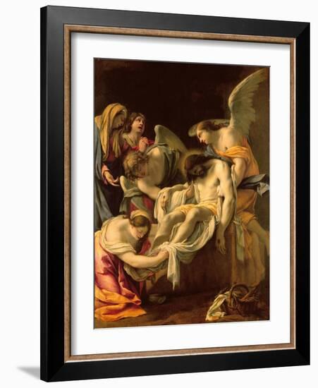 The Entombment (Oil on Panel)-Simon Vouet-Framed Giclee Print