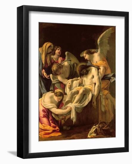 The Entombment (Oil on Panel)-Simon Vouet-Framed Giclee Print