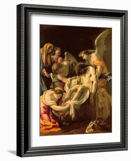 The Entombment (Oil on Panel)-Simon Vouet-Framed Giclee Print