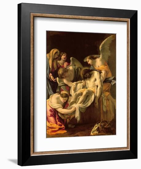 The Entombment (Oil on Panel)-Simon Vouet-Framed Premium Giclee Print