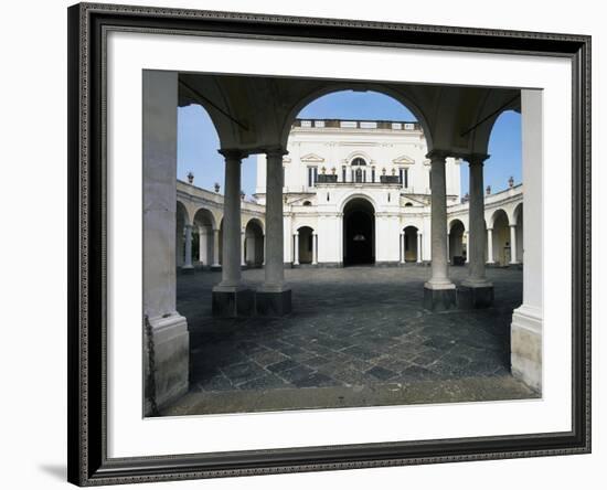 The Entrance and Elliptical Portico, Villa Campolieto-null-Framed Giclee Print