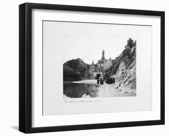 The Entrance Gateway from Inside the Precinct of Tthe Potala Palace, Lhasa, Tibet, 1903-04-John Claude White-Framed Giclee Print