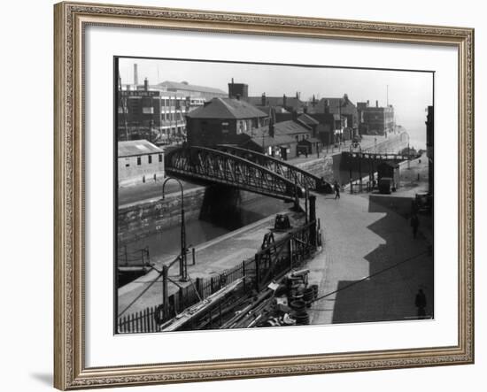 The Entrance Lock of St. Andrew's Dock, Kingston-Upon-Hull, East Yorkshire, England-null-Framed Photographic Print