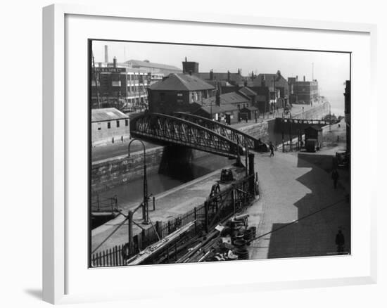 The Entrance Lock of St. Andrew's Dock, Kingston-Upon-Hull, East Yorkshire, England-null-Framed Photographic Print