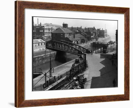 The Entrance Lock of St. Andrew's Dock, Kingston-Upon-Hull, East Yorkshire, England-null-Framed Photographic Print