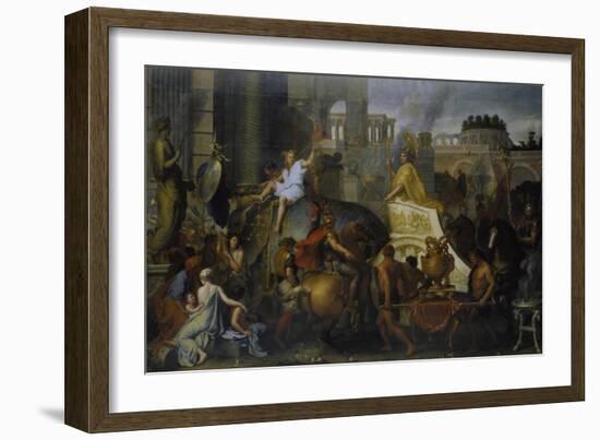 The Entrance of Alexander the Great into Babylon, C. 1673-Charles Le Brun-Framed Giclee Print