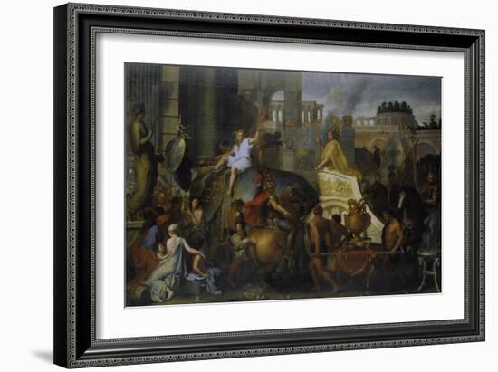 The Entrance of Alexander the Great into Babylon, C. 1673-Charles Le Brun-Framed Giclee Print